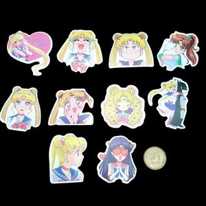 3/$20 10pcs Brand New Waterproof Sailor Moon Stickers #h